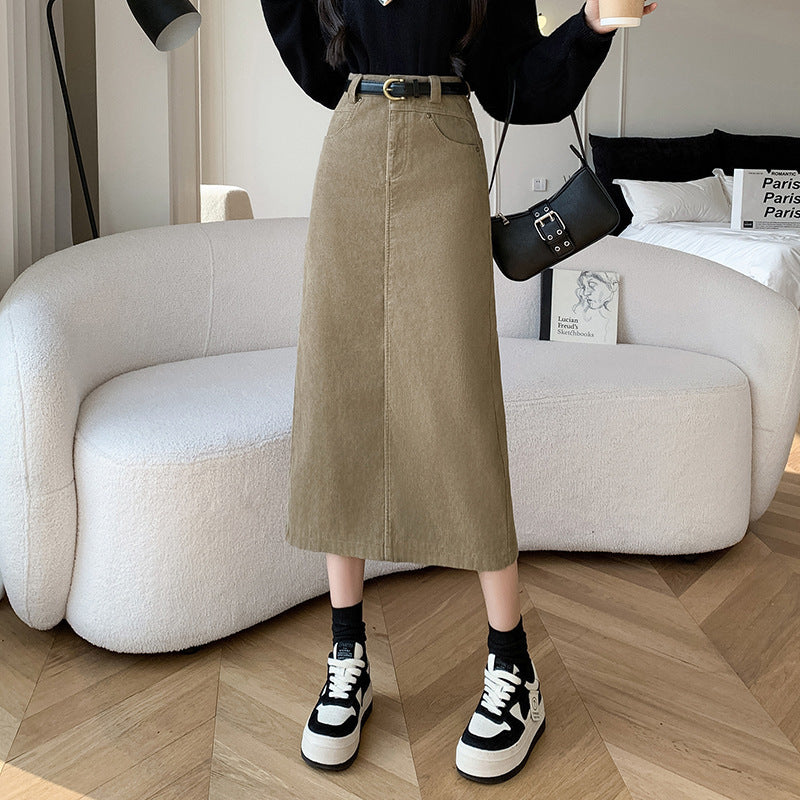 Skirt Retro High Waist A- Line Sheath Straight Skirt - D&A