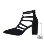 Fashion High Heel Professional Pointed-toe Hollowed High Heel Sandals - D&A