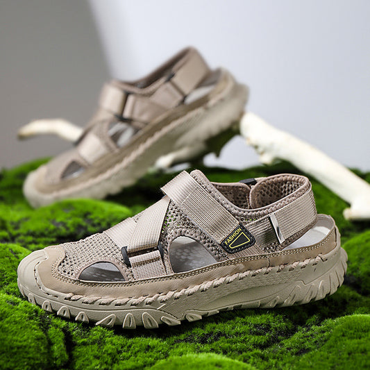 Summer Men's Hollow Mesh Surface Breathable Trendy Casual Shoes All-matching Sandals - D&A