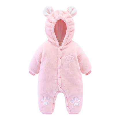 Newborn Baby Onesies Baby Clothes Romper Baby Quilted Pink - D&A