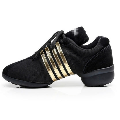 Canvas Modern Dancing Shoes Rubber Sole Indoor And Outdoor Elevator Shoes - D&A