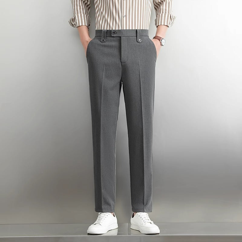 Simple Suit Pants Men's Loose Straight Business Trousers - D&A