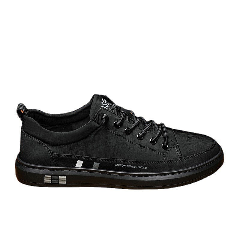 Breathable Ice Silk Cloth Casual Shoes Pure Color Tied Casual And Comfortable Low Top Sneaker - D&A