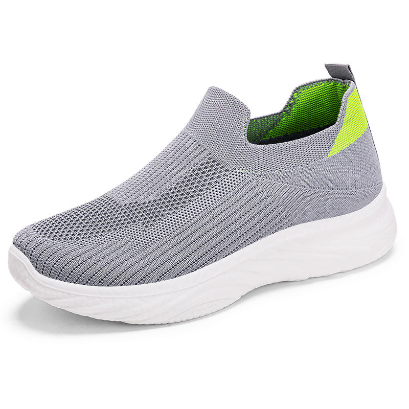 All-matching Summer New Women's Shoes Soft Bottom Not Tired Feet Comfortable Breathable Running Shoes Women Gray - D&A