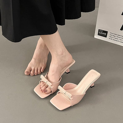 With Skirt Sandals And Slippers Bow Slippers - D&A