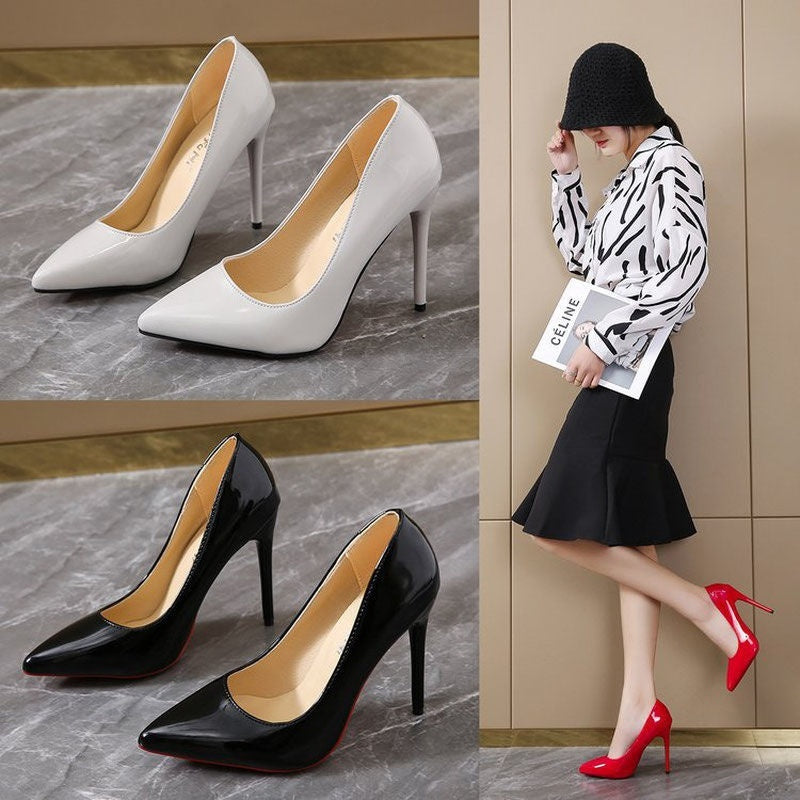 Plus Size Women's Shoes High Heels Sexy Stiletto Heel Fruit Color - D&A