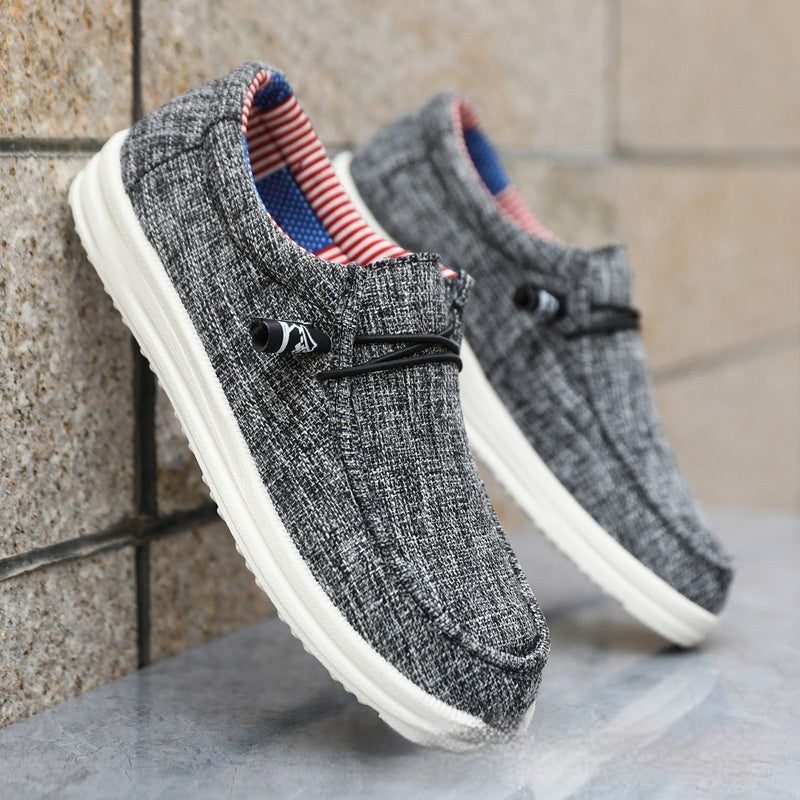 Breathable Mesh Comfortable Simplicity Fashion Low Top Men's Shoes Gray - D&A