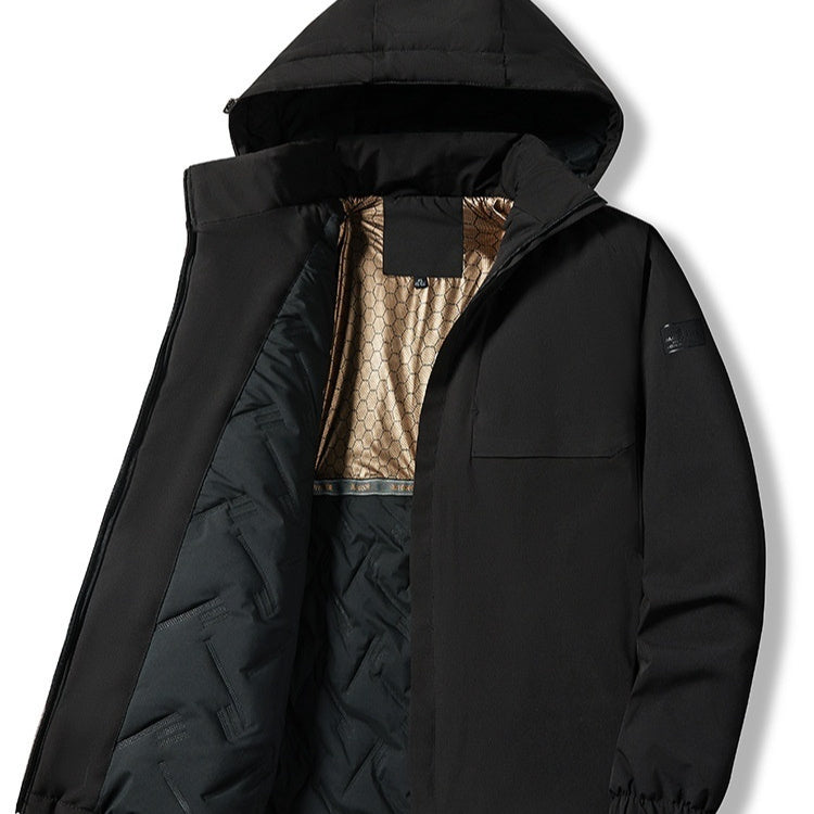 Autumn And Winter Outdoor Temperature Sensing Windproof Waterproof Jacket Black - D&A