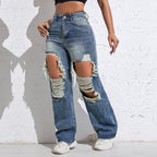 Shascullfites Baggy Jeans Women New American Loose Wide-leg Pants Old Straight Leg Trousers - D&A
