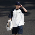 Casual Japanese Junior Raglan Sleeve T-shirt Bottoming Shirt For Men - D&A