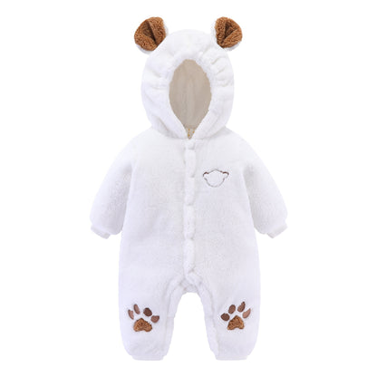 Newborn Baby Onesies Baby Clothes Romper Baby Quilted White - D&A
