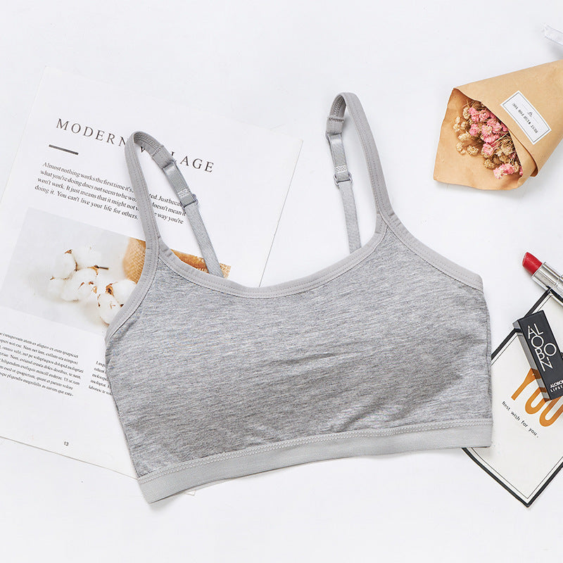 Bra And Cup Integrated Sling Vest With Bra Pad Grey - D&A