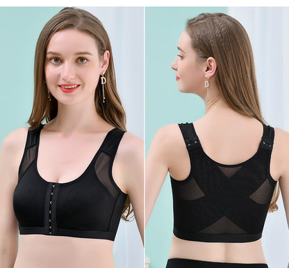 Shock-proof Front Buckle Sports Bra No Underwire Adjustment Bra - D&A