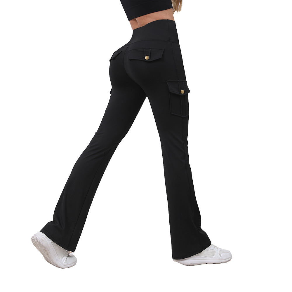 Pocket High Waist Hip Lift Quick-drying Breathable Tight Casual Fitness Sports Pants - D&A