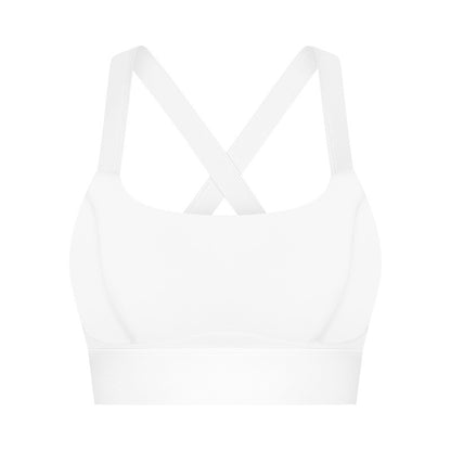 Nude Feel High Elastic Breast Holding Sports Bra Bra White - D&A