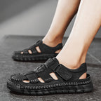 Men's Simple All-match Leather Non-slip Sandals - D&A