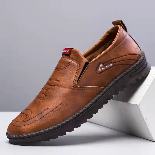 Men's Leather Shoes Spring Leisure Slip-on - D&A