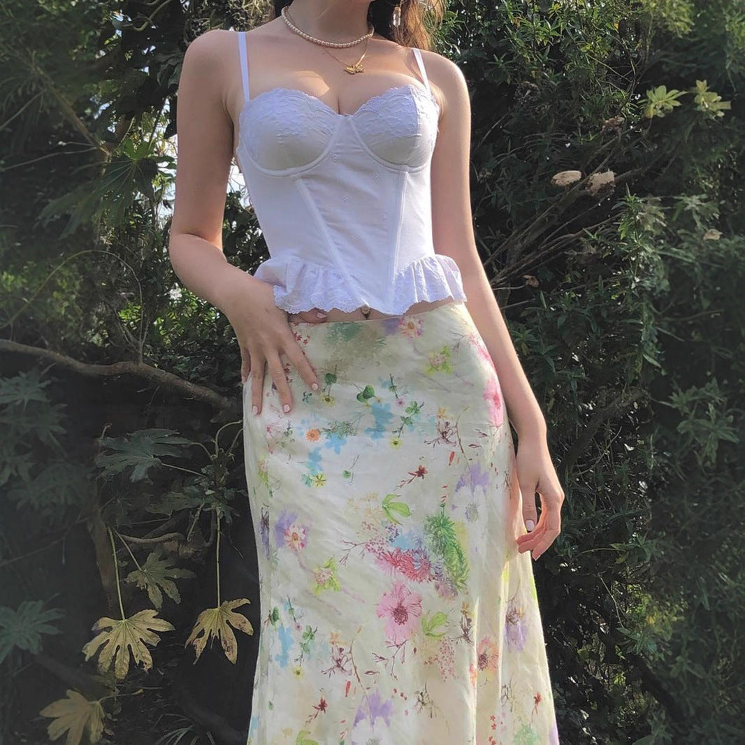 Sweet Girl Waist Slimming Long Fishtail Skirt - D&A