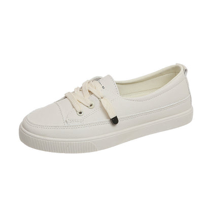 Women's White Shoes Personalized Stylish And Simple Casual Beige - D&A