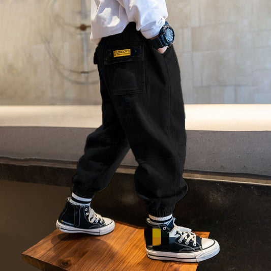 Boys' Middle And Older Children's Footwear Overalls Trousers - D&A
