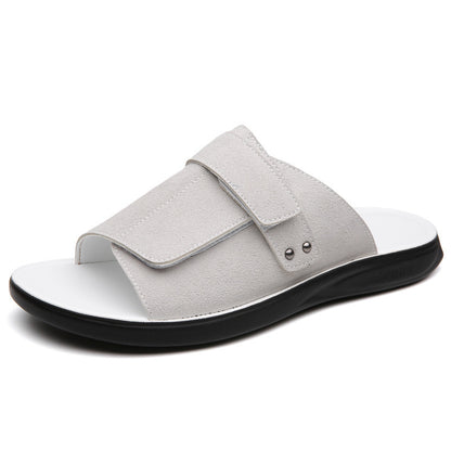 Summer Fashion All-matching Lightweight Youth Men's Slippers White - D&A