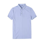 Solid Color Polo Shirt Youth Business Casual Lapels Short Sleeve - D&A