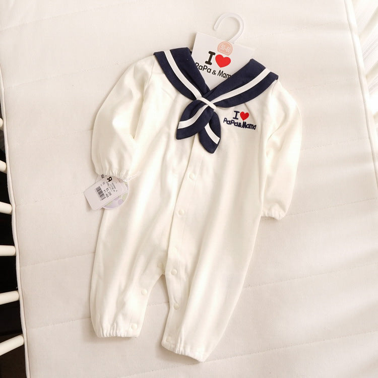 Navy Style Baby Clothes Newborn Clothes Baby Onesies Pure cotton - D&A
