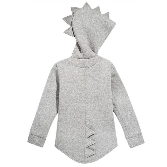 Boys Clothes Kids Baby Boy Jacket Dinosaur Hooded Coat Grey - D&A