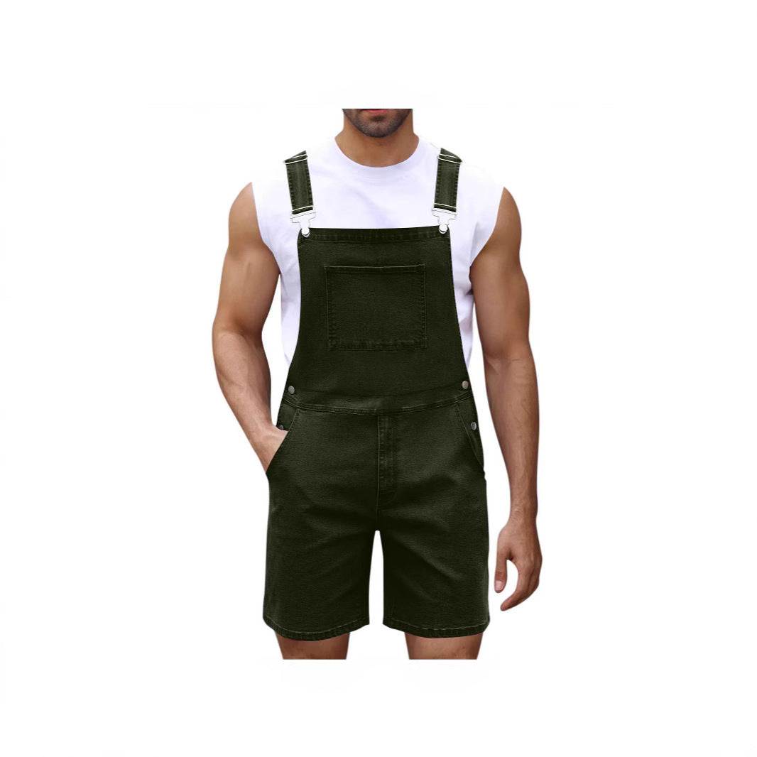 Light Luxury Denim Shorts Men's Denim Brace - D&A