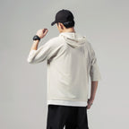 Solid Color Loose Fit Summer Hooded Men's Short-sleeved T-shirt - D&A