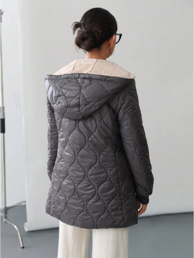 Aveloria Affinna Casual Quilted Loose Hooded Padded Padded Coat Clothes Winter - D&A