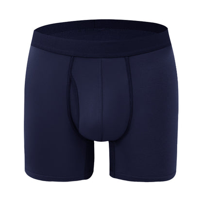 Extended Men's Underwear Bamboo Fiber Sports Breathable Mid Waist Blue - D&A