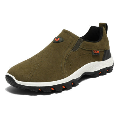 Frosted Men's Shoes Outdoor Casual Mountaineering Green ZUODI Label - D&A