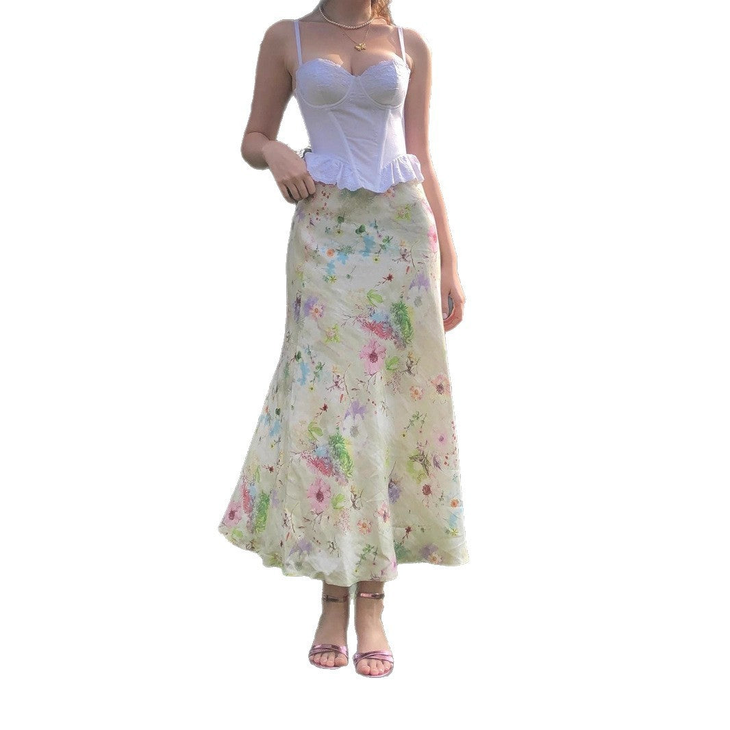 Sweet Girl Waist Slimming Long Fishtail Skirt - D&A