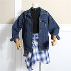 Worn Loose Denim Jacket Women's Long Sleeves - D&A