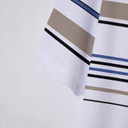 Men's Striped Short Sleeve Summer Business Casual Loose T-shirt - D&A