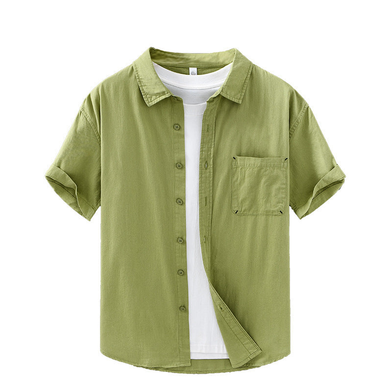 Summer Men's Casual Short-sleeved Cotton Shirt - D&A