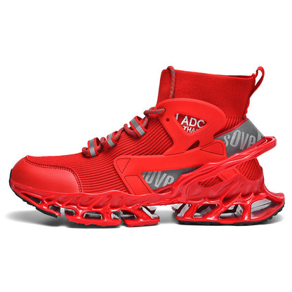 Ultra-light Shock-absorbing Running Blade Fly-knit Sneakers Red - D&A