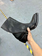 British Wizard Retro Spiral Oblique Zipper Martin Boots - D&A