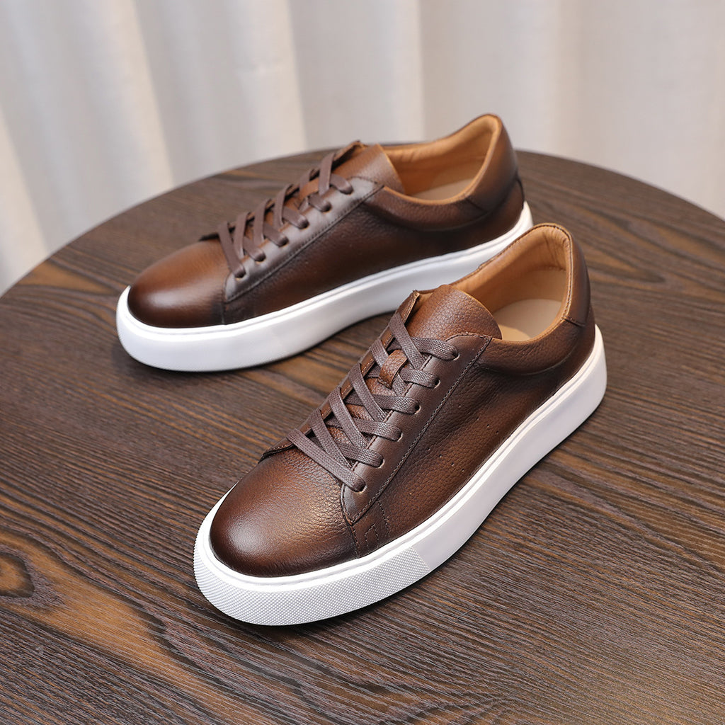 Top Layer Cowhide Men's Shoes Black Commute Leisure - D&A