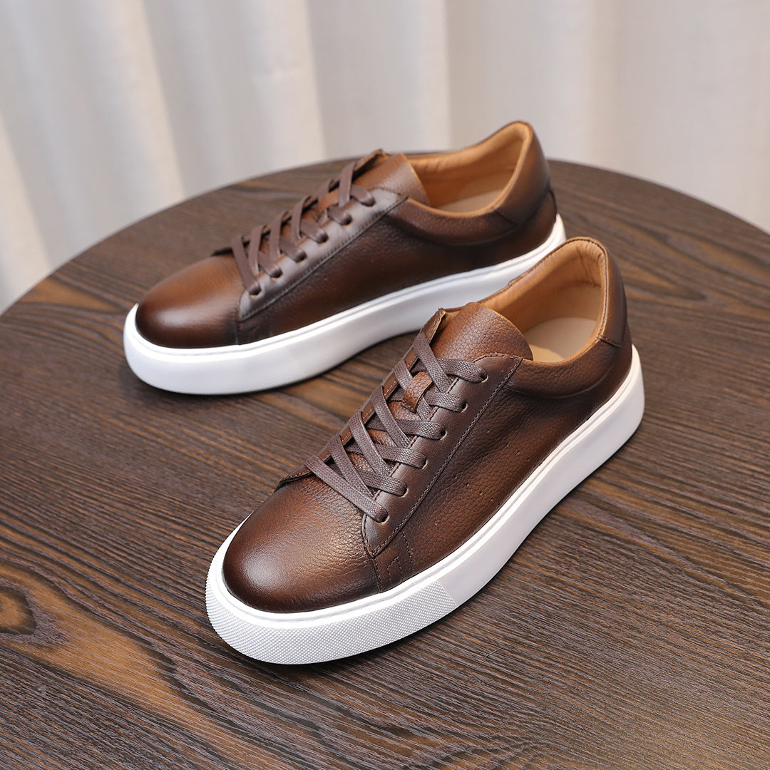 Top Layer Cowhide Men's Shoes Black Commute Leisure - D&A