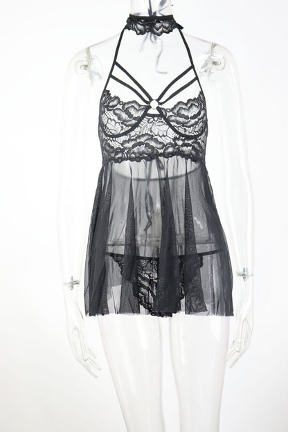 Sexy Lingerie New Strap Nightdress Black - D&A