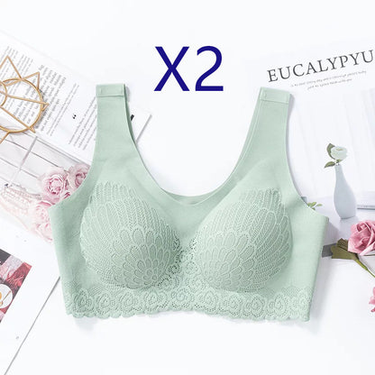 Underwear lace bra Light Green2pcs - D&A