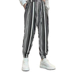 Men's Ankle-tied Harlan Casual Thin Cropped High-grade Sense Ice Silk Pants - D&A