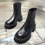 Autumn And Winter Korean Style Thick Bottom Chunky Heel Short Tube Fashion Boots Children - D&A