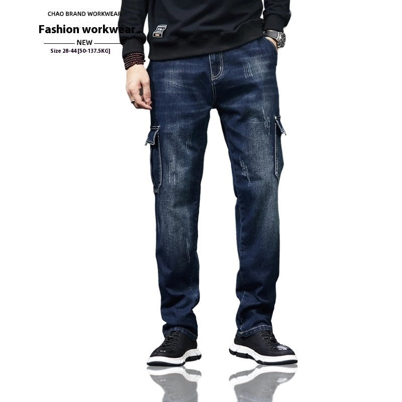 Hip Hop Men's Nostalgic Retro Multi-pocket Pants Color 247 - D&A