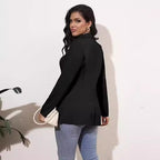 Front Open-front Jacket Work Office Blazer With Zipper - D&A