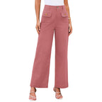 Women's High Waist Wide Leg Pants Stretch Casual Pants - D&A