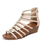 Women's Wedge Sandals With Casual Seaside Vacation Roman Sandals - D&A
