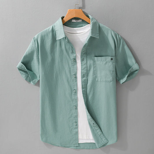 Summer Menswear Simple All-matching Short-sleeved Shirt - D&A